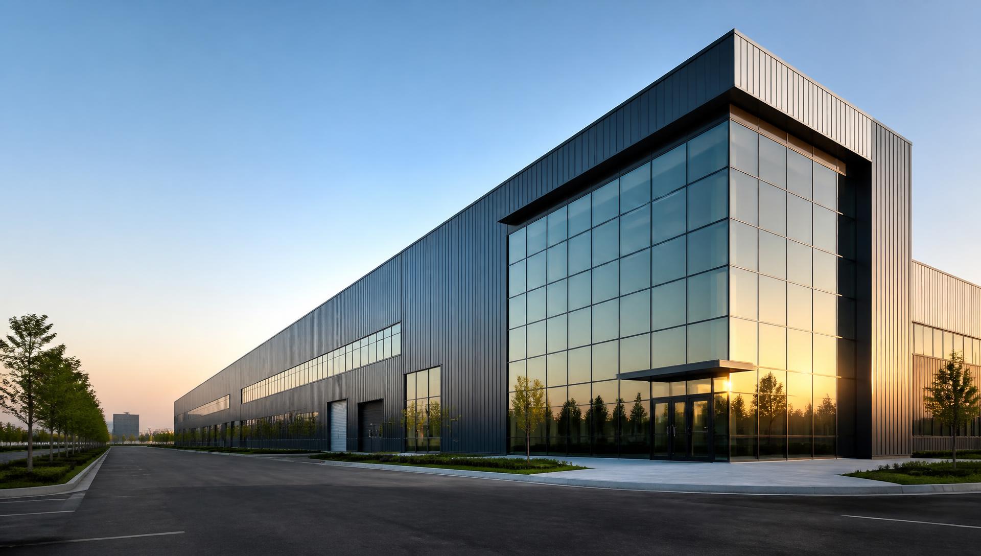 Exterior of the NEE production and logistics facility